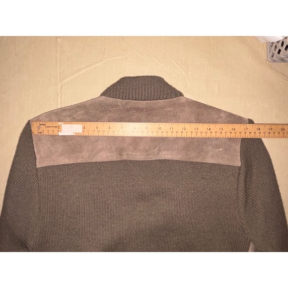 Westchester Classics Suede Knit Jacket Women's Large Brown Bomber - Picture 3 of 9